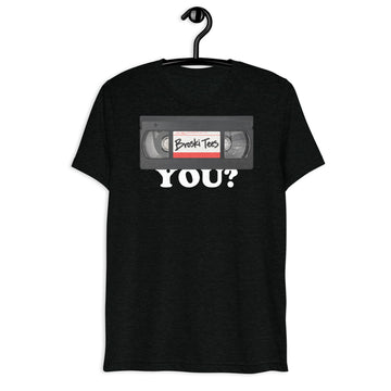 Front hanger view of black tri-blend quote shirt reading What Kind of Bird Are You?